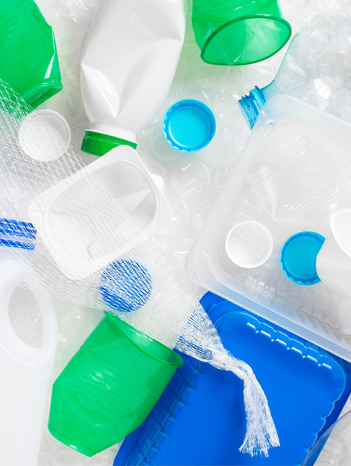 Different types of plastic are grouped together.