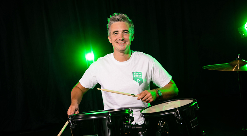 Repak Team Green ambassador Donal Skehan drumming up new habits