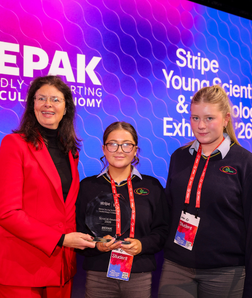 Scoil Chonglais students Emma Harmon, Keelynn Keogh, and Aimee O’Reilly have been announced as winners of The Repak Innovation Award in Packaging Design and Recycling at the prestigious Stripe Young…